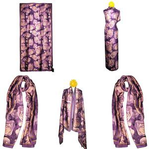 NWT Long Soft Scarf 35"x70" Rectangle Silk Feeling 100% Shawl Wrap 02051